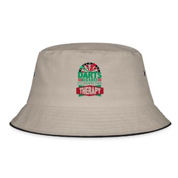 Darts, darts scoreboard, darts play darts - Bucket Hat - khaki/black - Front