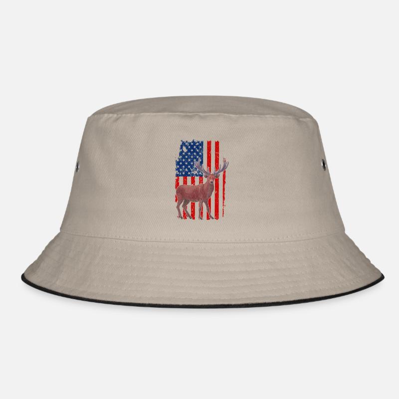 American Flag US Camping Bucket Hat
