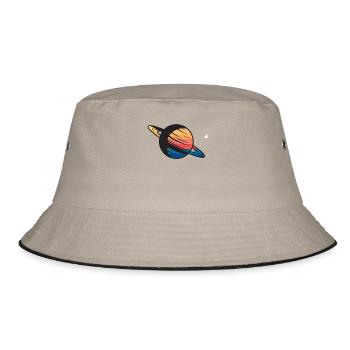 Planet Saturn outer space - Bucket Hat - khaki/black - Front