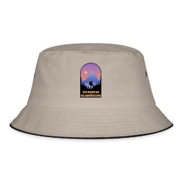 Ich Kenn Da Ne Abkürzung Berg Wandern Wanderer - Bucket Hat - Khaki/Schwarz - Vorne
