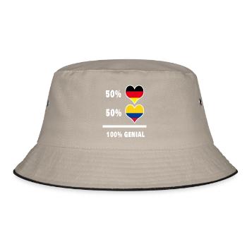 Germany and Colombia 100% Ingenious / Gift - Bucket Hat - khaki/black - Front