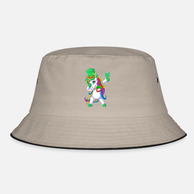 dabbing unicorn st patricks day Bucket Hat