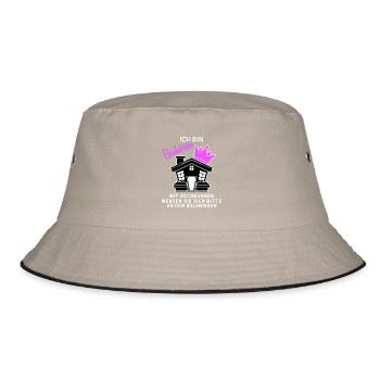 Bauherrin Hausbau - Bucket Hat - Khaki/Schwarz - Vorne