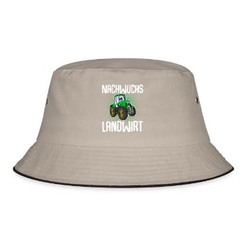 Nachwuchs Landwirt Kinder - Bucket Hat - Khaki/Schwarz - Vorne