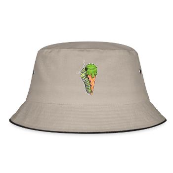Raupe Waffeleis - Bucket Hat - khaki/black - Front
