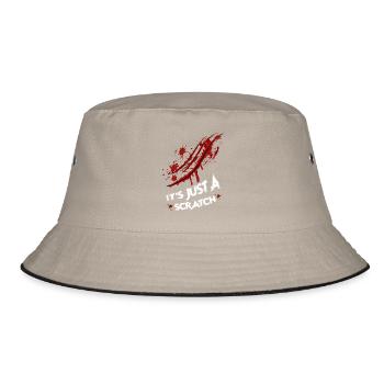 Halloween scratch mark - Bucket Hat - khaki/black - Front
