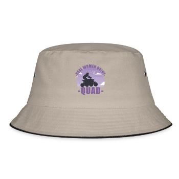Quad Quad Rider Offroad Motorsport Gift - Bucket Hat - khaki/black - Front