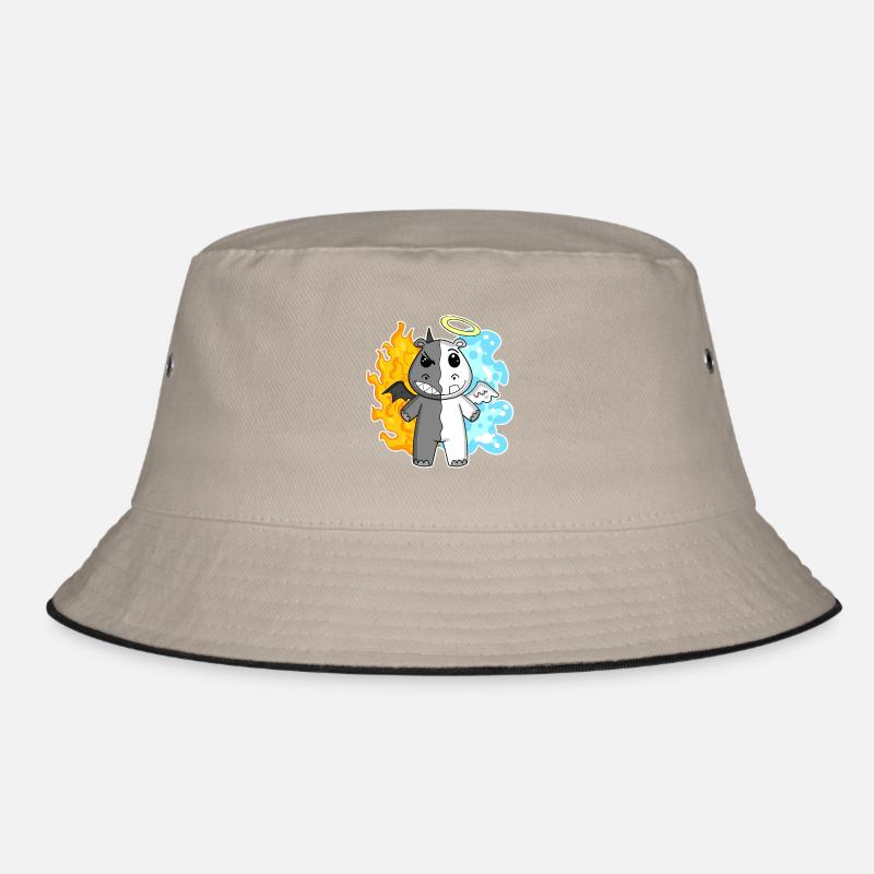 Nilpferd - Engel und Teufel Bucket Hat