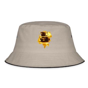 Combine Harvester Gold - Bucket Hat - khaki/black - Front