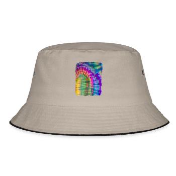 Tie Dye Batik - Bucket Hat - khaki/black - Front