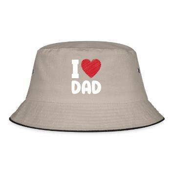 J’aime le cœur de papa - Bob - kaki/noir - Devant