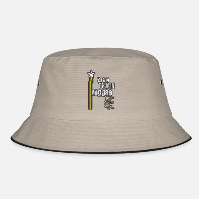 reggae stern plus - Bucket Hat - Khaki/Schwarz