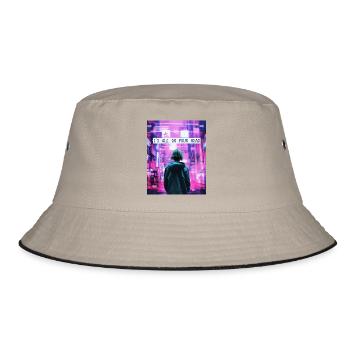 It's All In Your Head Vaporwave Aesthetic Glitch - Bucket Hat - khaki/black - Front