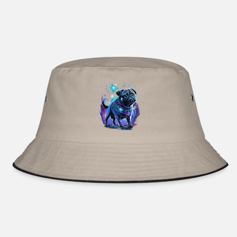Midnight Magic Pug Dog Bucket Hat