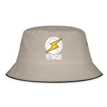 Boule Kugeln für Bouler Boules Set und Petanque - Bucket Hat - Khaki/Schwarz - Vorne