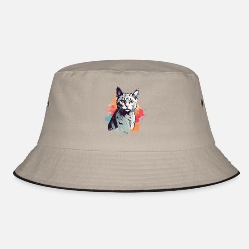 Süße graue Katze Bucket Hat