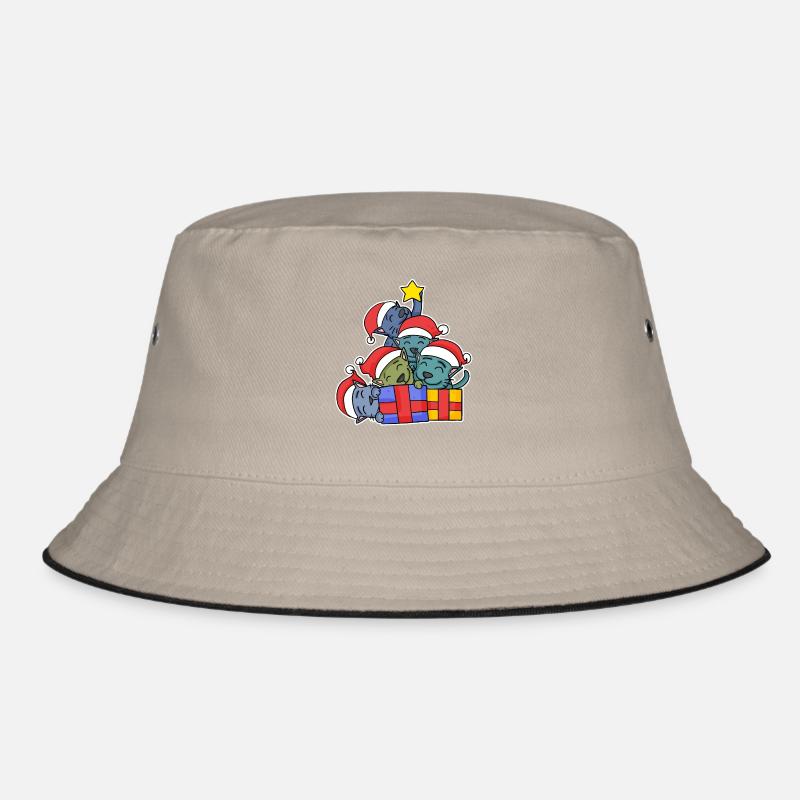 Cat Tree Christmas Christmas Tree Bucket Hat