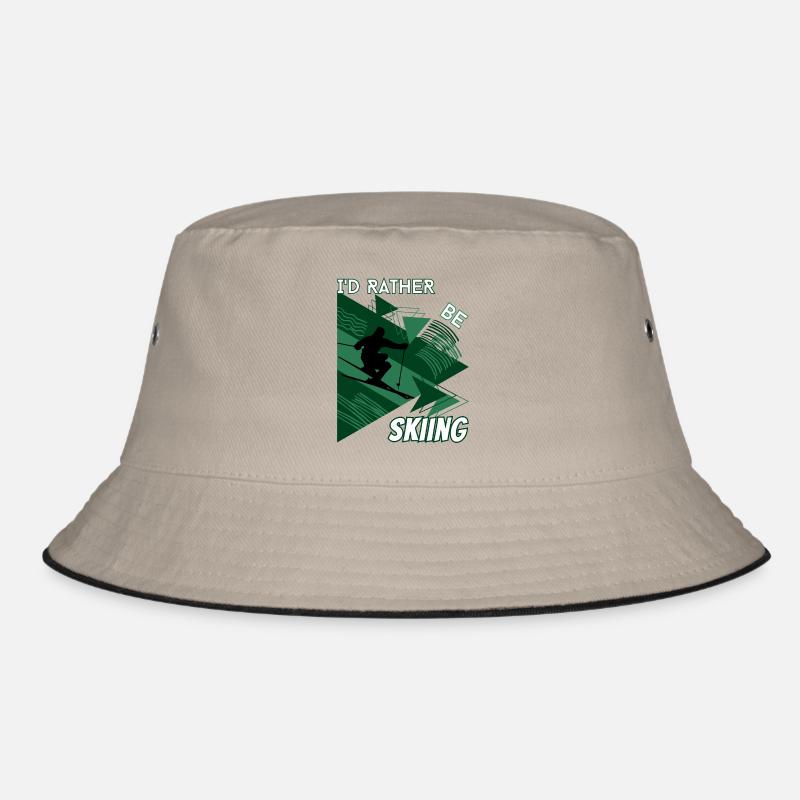 I'd Rather Ski - Ski Wintersportler Skifahrer Bucket Hat