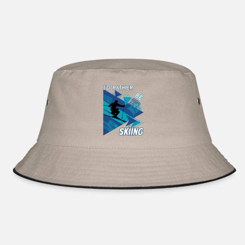 I'd Rather Ski - Ski Wintersportler Skifahrer Bucket Hat