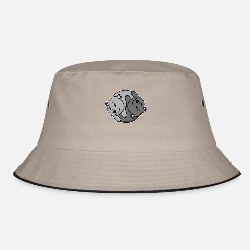 Yin Yang Bär Bucket Hat