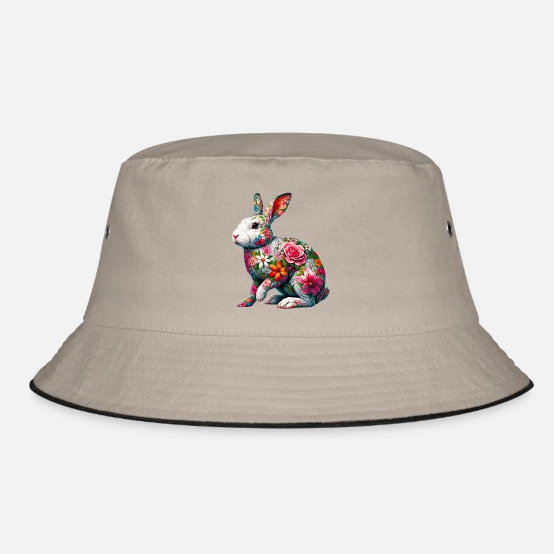 Lapin décoré de fleurs Bob