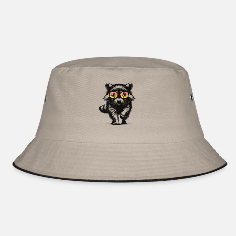 Waschbär mit Sonnenbrille Bucket Hat