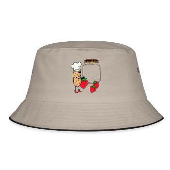Strawberry Strawberries Jam Cook Chefs Fruit - Bucket Hat - khaki/black - Front