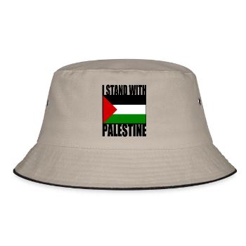 I stand with palestine - Bob - kaki/noir - Devant