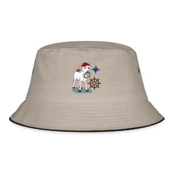 Volant de marin mouton de mouton maritime compas - Bob - kaki/noir - Devant