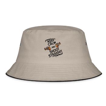 BLEIBEN SIE RUHIG UND SCHIESSEN SIE GERADEAUS - Bucket Hat - Khaki/Schwarz - Vorne