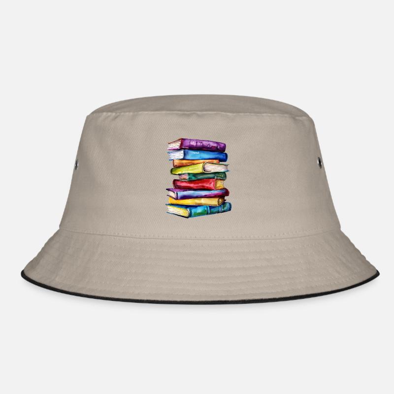 Die Kraft der Bücher - Bucket Hat - Khaki/Schwarz