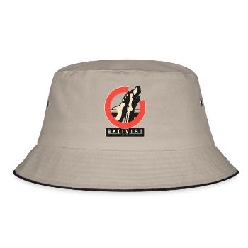 Aktivist der Arbeit - Bucket Hat - Khaki/Schwarz - Vorne