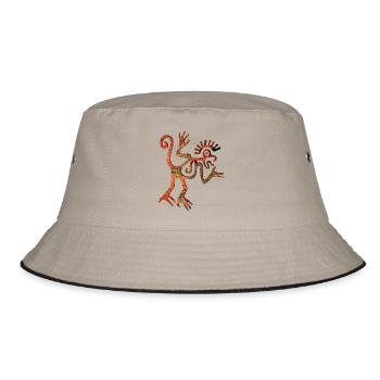 Maya Mexique Aztèque Mexicain Tribar Crâne Indien Inca - Bob - kaki/noir - Devant
