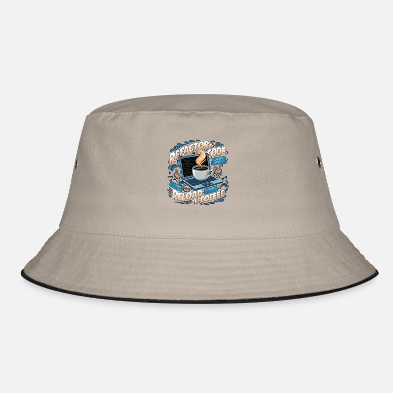 Programmers generate code from coffee Bucket Hat