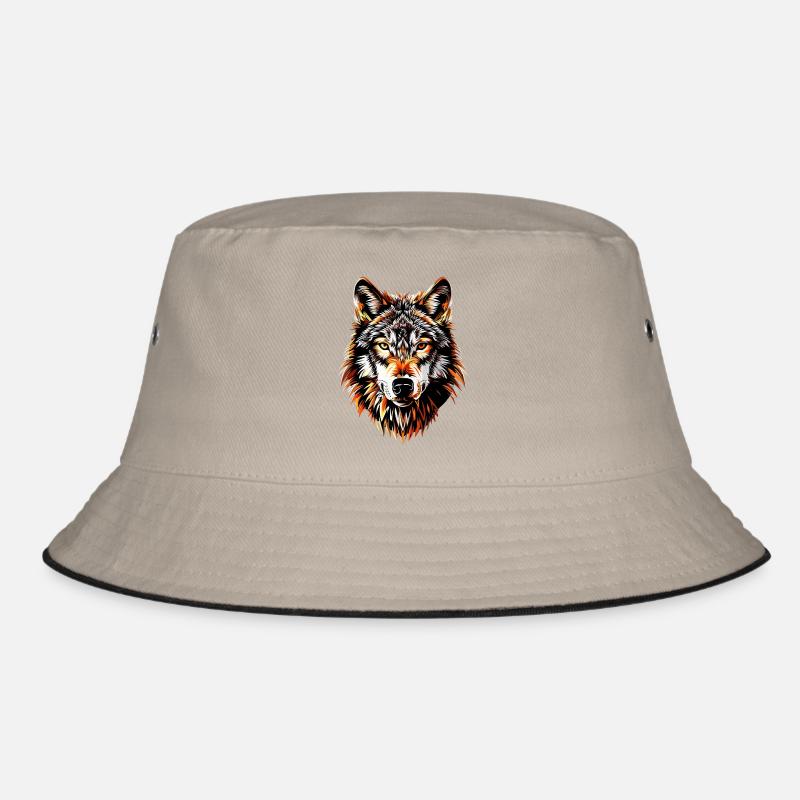 Wolf Motiv Wölfe Wolfsrudel Grauer Wolfshund Wolfs Bucket Hat