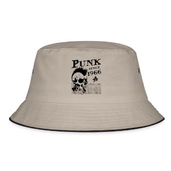 58 Years Old and Still Punk, Punks Not Dead, Punk - Bucket Hat - khaki/black - Front