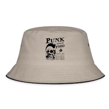 Punk Since 1980, Punks Not Dead, 44 Years Old and - Bucket Hat - khaki/black - Front