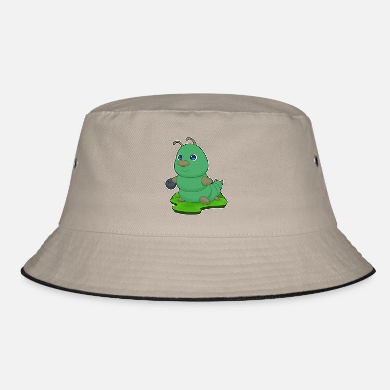 Raupe Bowling Bowlingkugel - Bucket Hat - Khaki/Schwarz