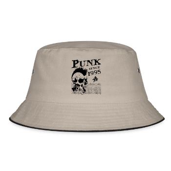 Punks Not Dead, Punk seit 1995, 29 Jahre alt und - Bucket Hat - Khaki/Schwarz - Vorne
