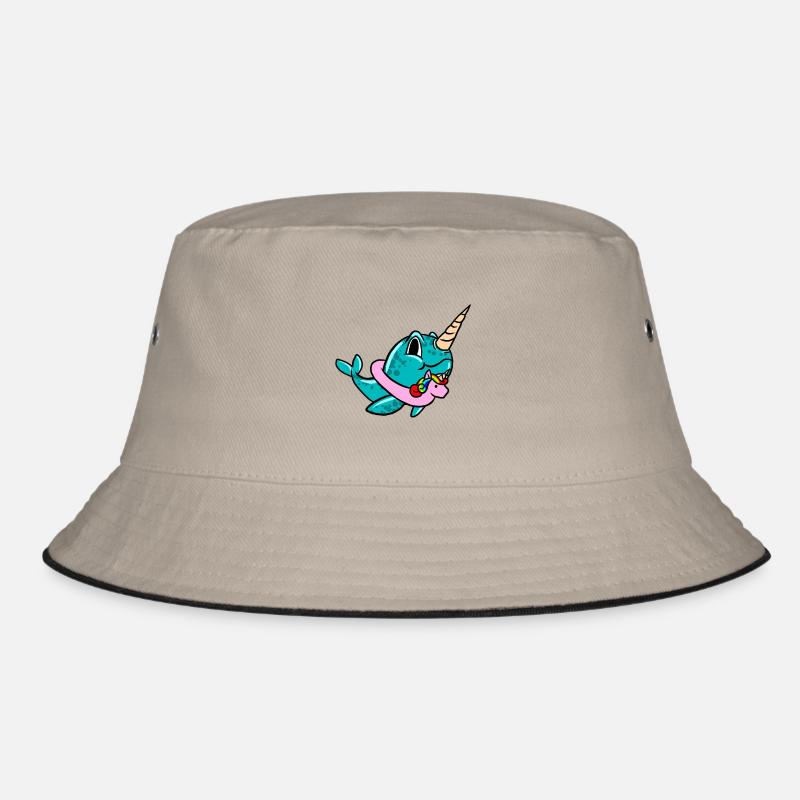 Narwhal On Unicorn Float Lifebuoy Float Cool pun Bucket Hat