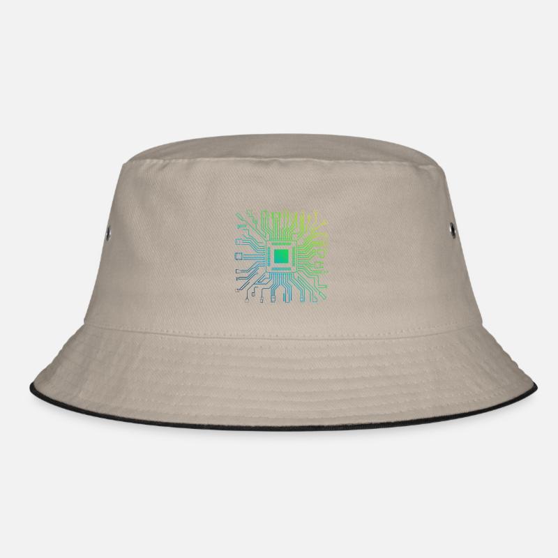 Bunte Computerplatine Tech Electronic Bucket Hat