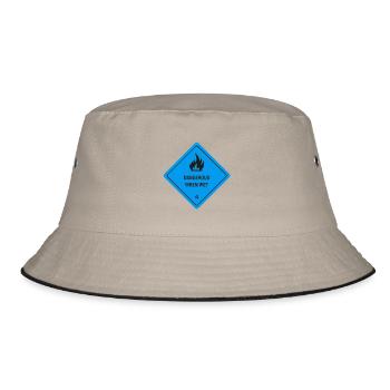 Wet and on fire! - Bucket Hat - khaki/black - Front