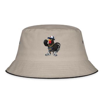 Talahon Fanny Pack Casquette Chaîne Dorée Gangster - Bob - kaki/noir - Devant