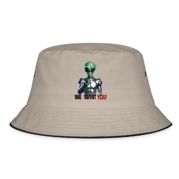 Alien recruitement - Bucket Hat - Khaki/Schwarz - Vorne