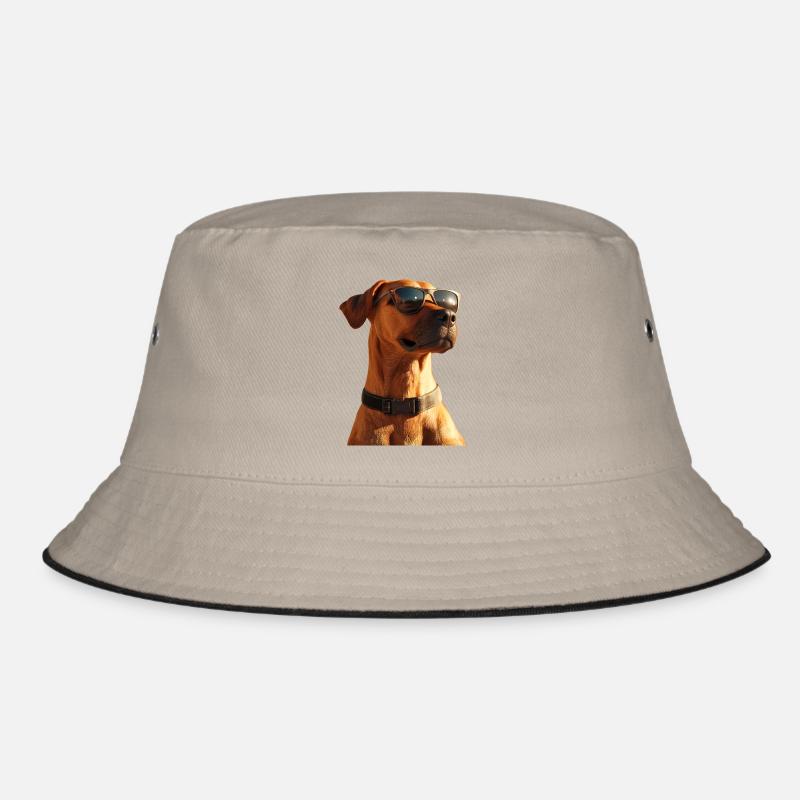 Rhodesian Ridgeback Jagdhund Hunde Stolz Ridgeback - Bucket Hat - Khaki/Schwarz