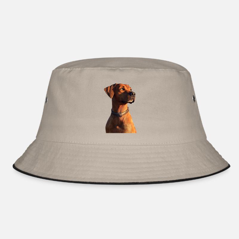 Rhodesian Ridgeback Jagdhund Hunde Stolz Ridgeback - Bucket Hat - Khaki/Schwarz
