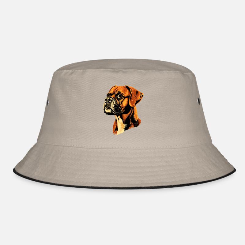Deutscher Boxer Hunde Boxerverein German Boxer - Bucket Hat - Khaki/Schwarz