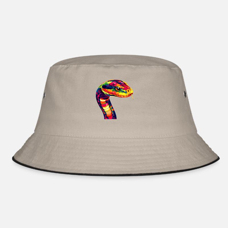 Schlange Python Kobra Mamba Klapperschlange Snake Bucket Hat
