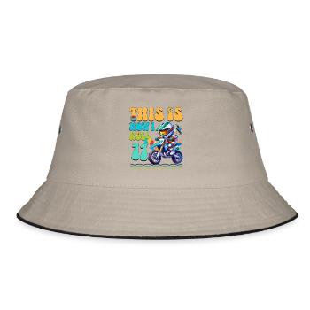 Motocross 11th Birthday - Bucket Hat - khaki/black - Front
