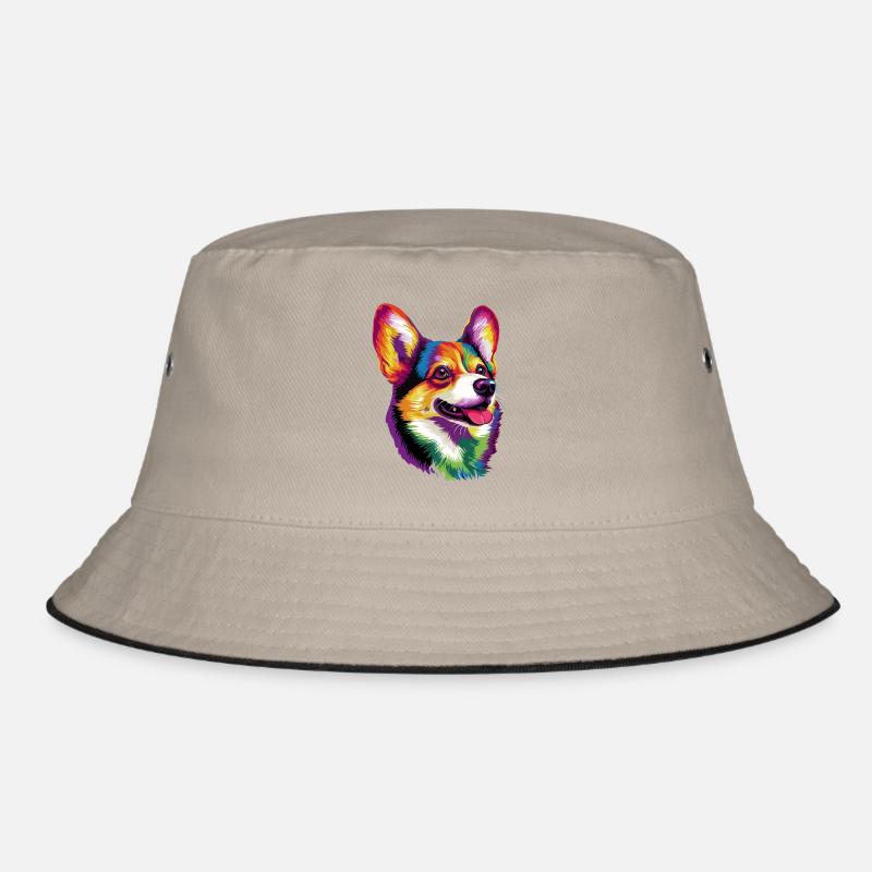 Corgi Bunt Regenbogen Welsh Corgi Cardigan Corgis Bucket Hat
